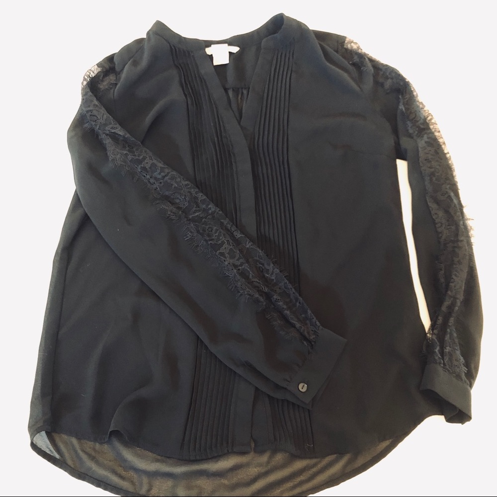 H&M dressy black top